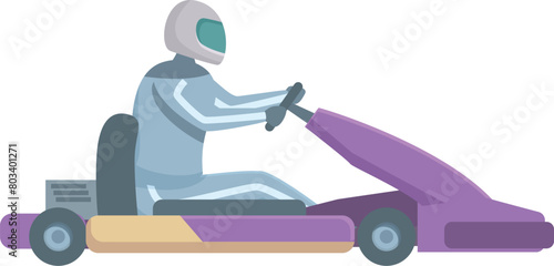 Adventure karting icon cartoon vector. Winner motor sport. Action adrenalin