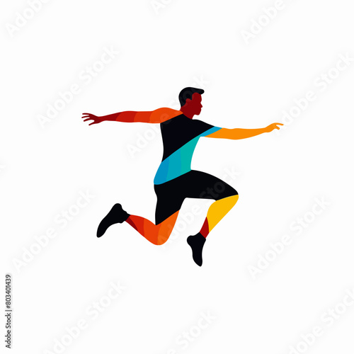 Joyful Motion: Person Jumping Vector