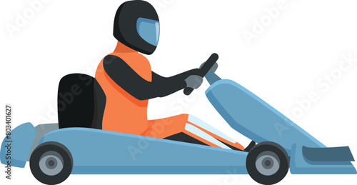 Adrenalin karting icon cartoon vector. Fun transport. Vehicle running