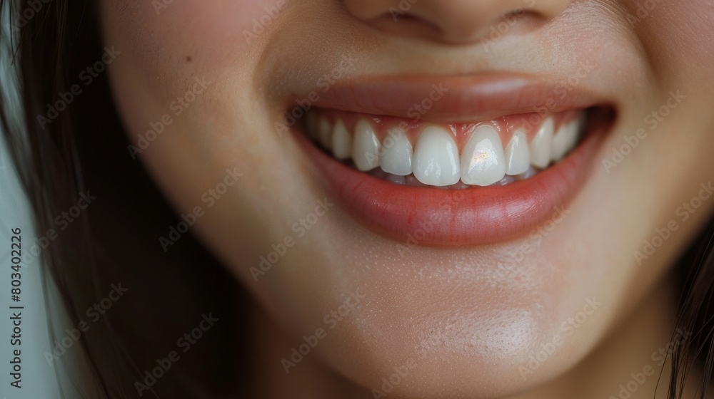 Vibrant smile, Asian model, porcelain skin, macro shot, studio lighting, clear, vibrant colors Vibrant smile, Asian model, porcelain skin, macro shot, studio lighting, clear, vibrant colors
