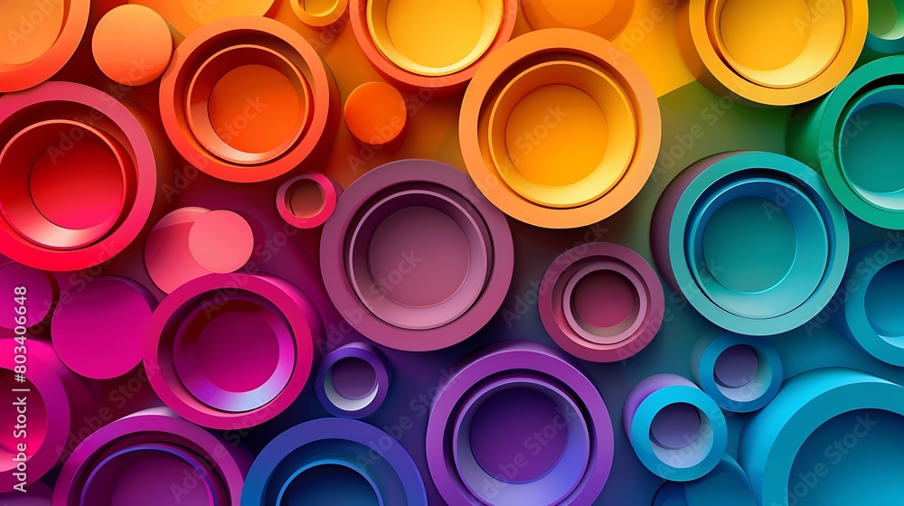 Modern and trendy abstract background with gradient color circles Modern and trendy abstract background with gradient color circles