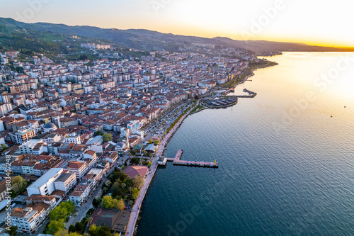 Karamursel, Kocaeli, Turkey. Karamursel is a town and district located in the province of Kocaeli. Aerial shot with drone. photo