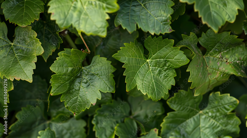 Nature's Network: A Close-up of Vine Leaves Nature's Network: A Close-up of Vine Leaves
