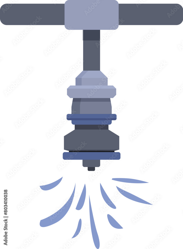 Sprinkler system pipe icon cartoon vector. Emergency pivot. Alarm safety Sprinkler system pipe icon cartoon vector. Emergency pivot. Alarm safety