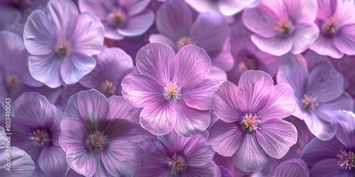 Cluster of Blooming Purple Sopheap Flowers © BrandwayArt