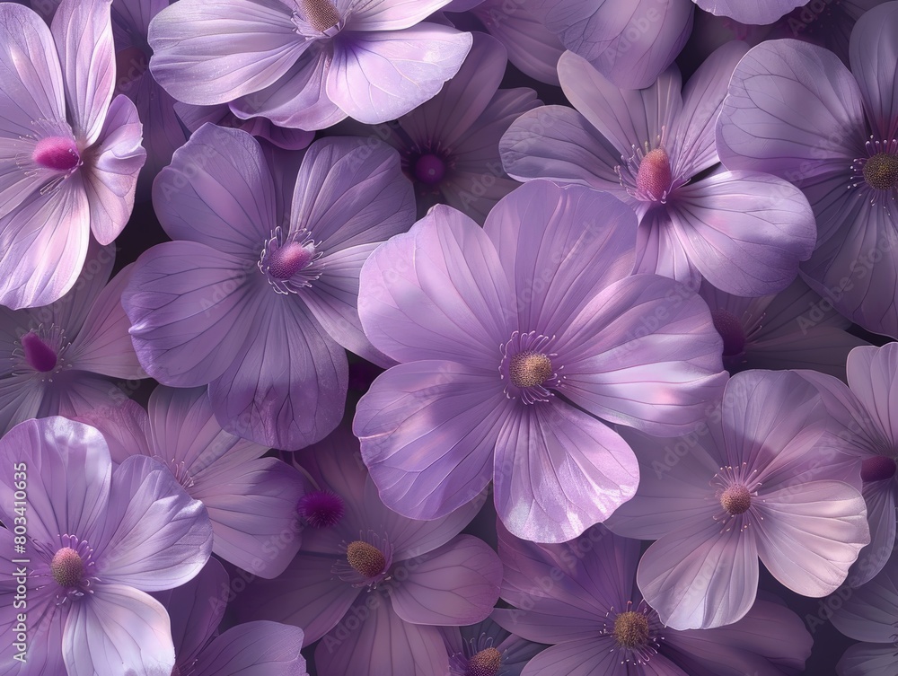 Cluster of Purple Miosotis Flowers