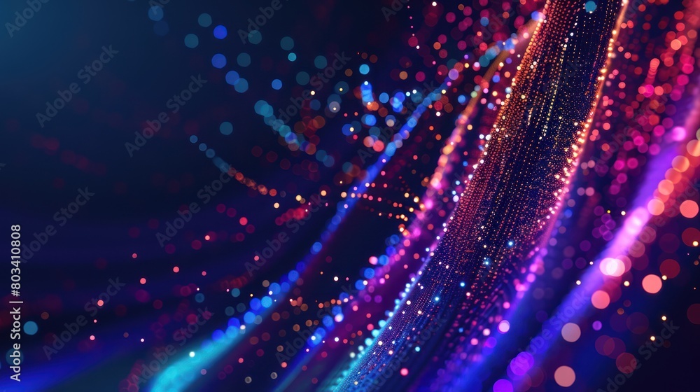 data flow wave background. Futuristic blue particle wave data flow wave background. Futuristic blue particle wave