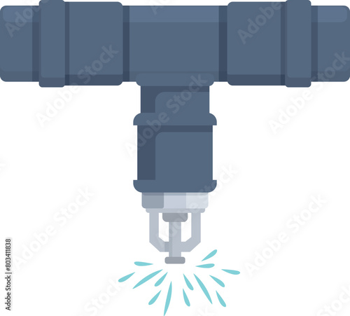 Drop sensor control icon cartoon vector. Watering protection. Liquid security