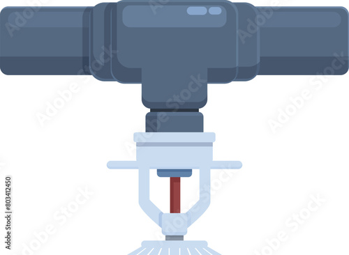 Emergency sprinkler icon cartoon vector. Safety alarm. Pressure detector