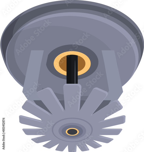 Safety detector pivot icon cartoon vector. Sprinkler pressure. Smart drip
