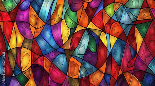 A variety of color backgrounds created from wavy lines. AI generated illustration photo