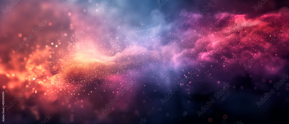 Fototapeta premium Stylized Cosmic Nebula with Vibrant Star Field
