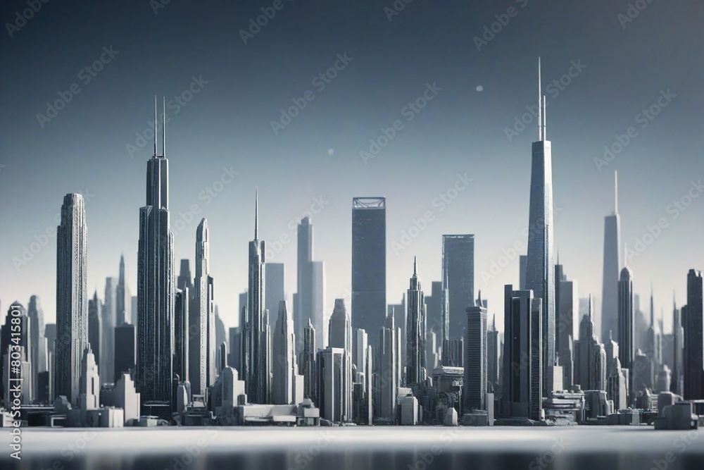 Naklejka premium abstract city skyline