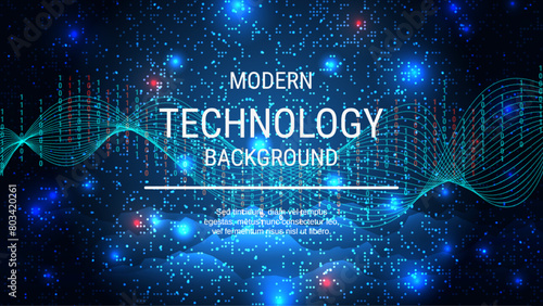 Modern technology style vector background. Design for presentation, slideshow, landing page, flyer, banner, card, booklet