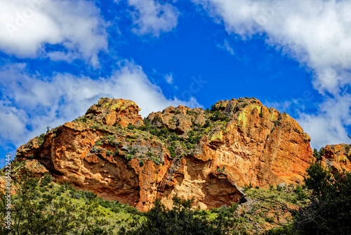Famous Red Stone Hills of red conglomerate near Calitzdorp in the Little Karoo , Western Cape, South Africa