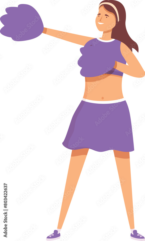 Cheerleader perform icon cartoon vector. Pom support. Strategy healthy Cheerleader perform icon cartoon vector. Pom support. Strategy healthy