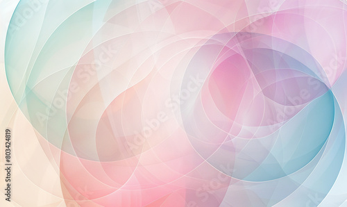 Digital art featuring smooth swirls in pastel colors creating a calming effect. , Generate AI