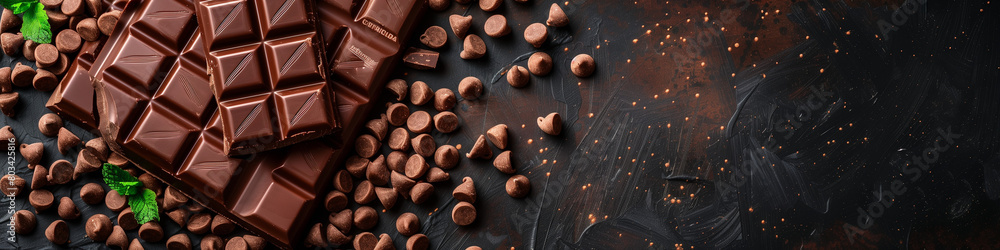 World Chocolate Day banner with copy space Generative AI World Chocolate Day banner with copy space Generative AI