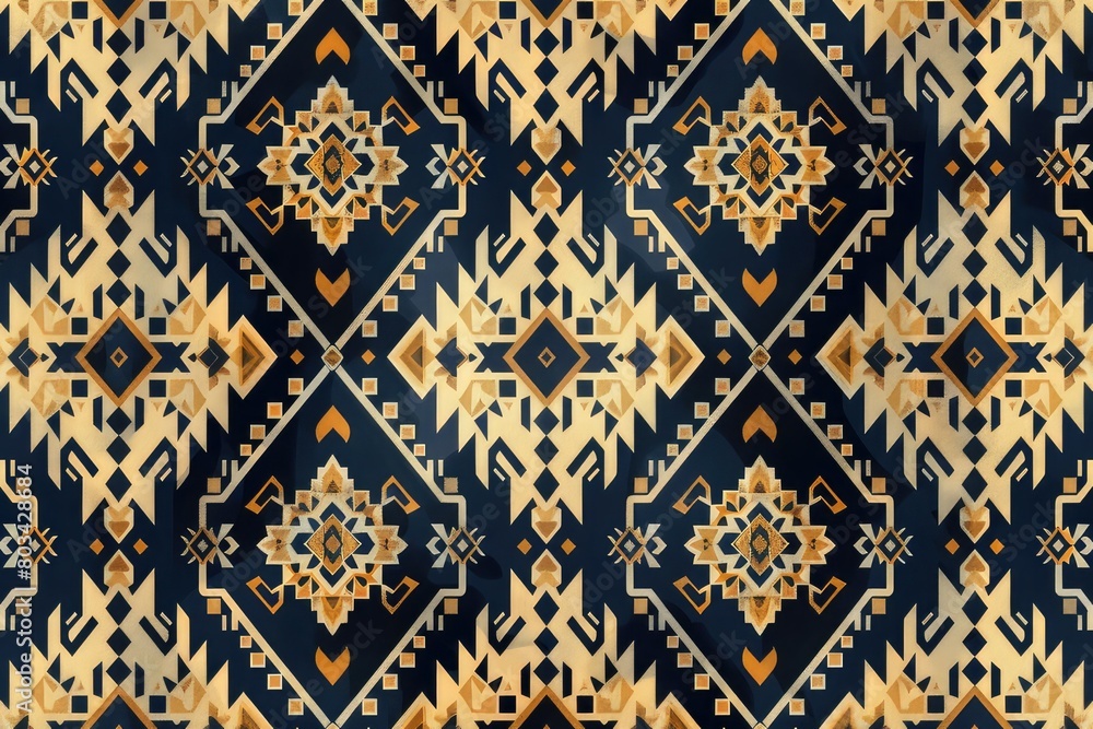 Seamless geometric ethnic asian oriental and tradition pattern design for texture and background. Silk and fabric pattern decoration for carpet, clothing, wrapping and wallpaper Seamless geometric ethnic asian oriental and tradition pattern design for texture and background. Silk and fabric pattern decoration for carpet, clothing, wrapping and wallpaper