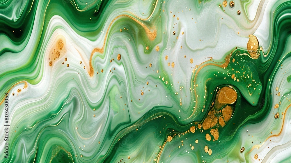 A close-up of a golden and green liquid fluid A close-up of a golden and green liquid fluid