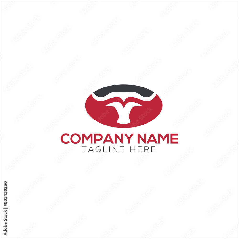 Obraz premium bull head logo design symbol vector