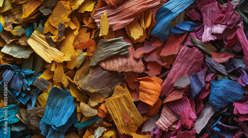 Multi colored Wood shavings texture background photo