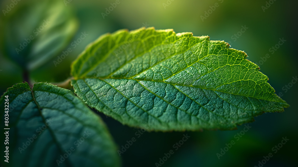 Green leaf close up Green leaf close up