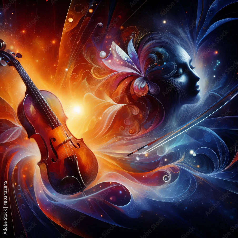 abstract background with violin