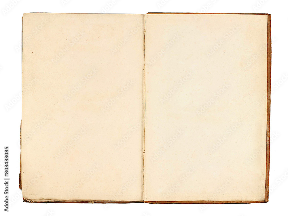 Old notebook or diary with yellowed pages with space for text. Mock up in vintage style. Old notebook or diary with yellowed pages with space for text. Mock up in vintage style.