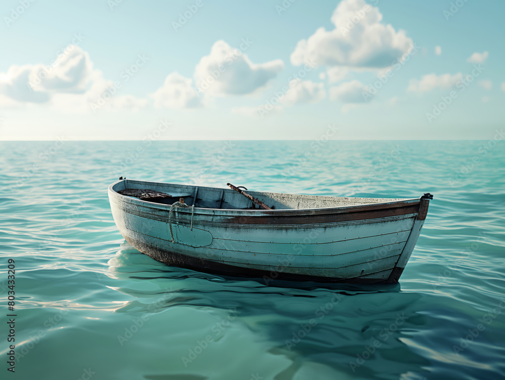 Boat on ocean, sea, summer, landscape, beautiful