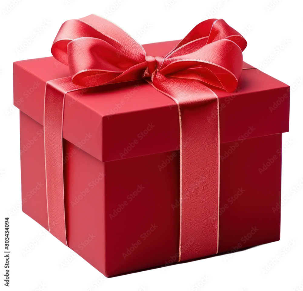 Obraz premium PNG Gift box red transparent background