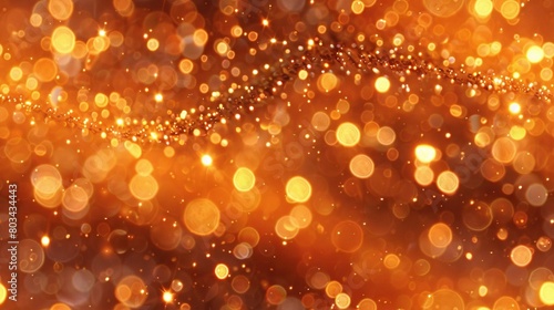   A well-defined picture of a golden backdrop featuring numerous tiny spheres of illumination at its center photo