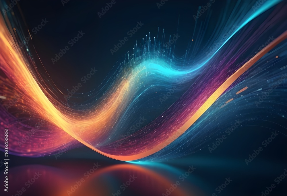 Vibrant Abstract Swirl Design Element on Dark Background - Royalty-Free Illustration for Web Design, Marketing Materials, Presentations and More