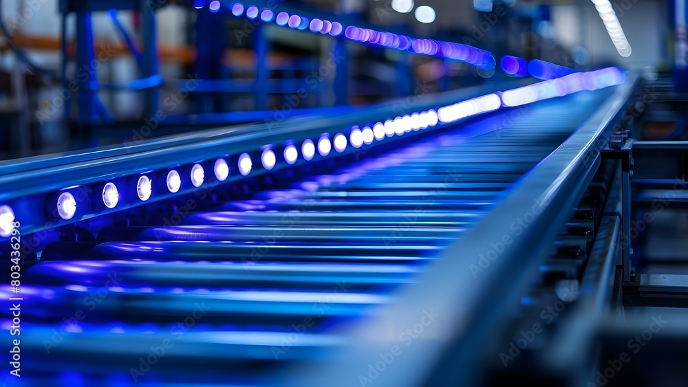 Optimizing Production Line Quality Control with an Efficient Conveyor Belt System. Concept Automation, Conveyor Belt System, Quality Control, Production Line, Efficiency