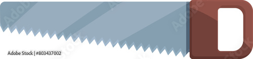 Hand saw icon cartoon vector. Sharp blade. Cut wood handle tool