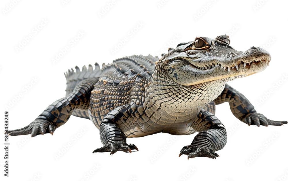 A crocodile on white background,png A crocodile on white background,png