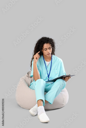 Thoughtful female African-A...