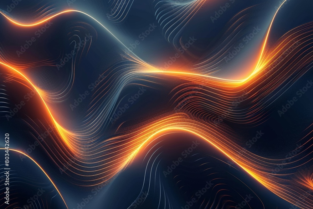 Obraz premium Minimal geometric background Dynamic blue shapes composition with orange lines Abstract background modern hipster futuristic graphic Vector abstract background texture design, bright poster, banner