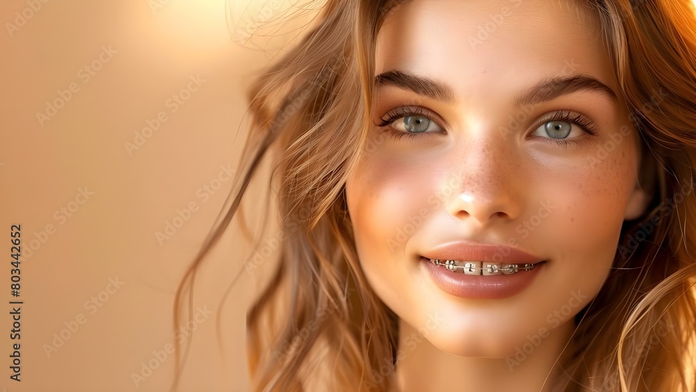 Orthodontic Services Advertisement Showcasing Girl's Braces ...