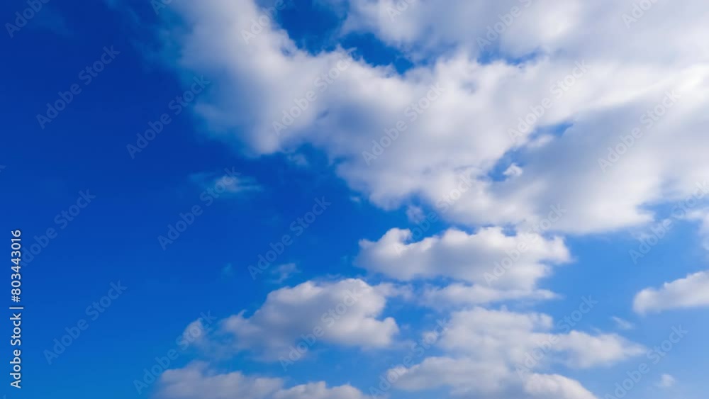 Amazing azure sky with floating clouds. Soft white cloudscape transforming in the atmosphere. Timelapse. Amazing azure sky with floating clouds. Soft white cloudscape transforming in the atmosphere. Timelapse.