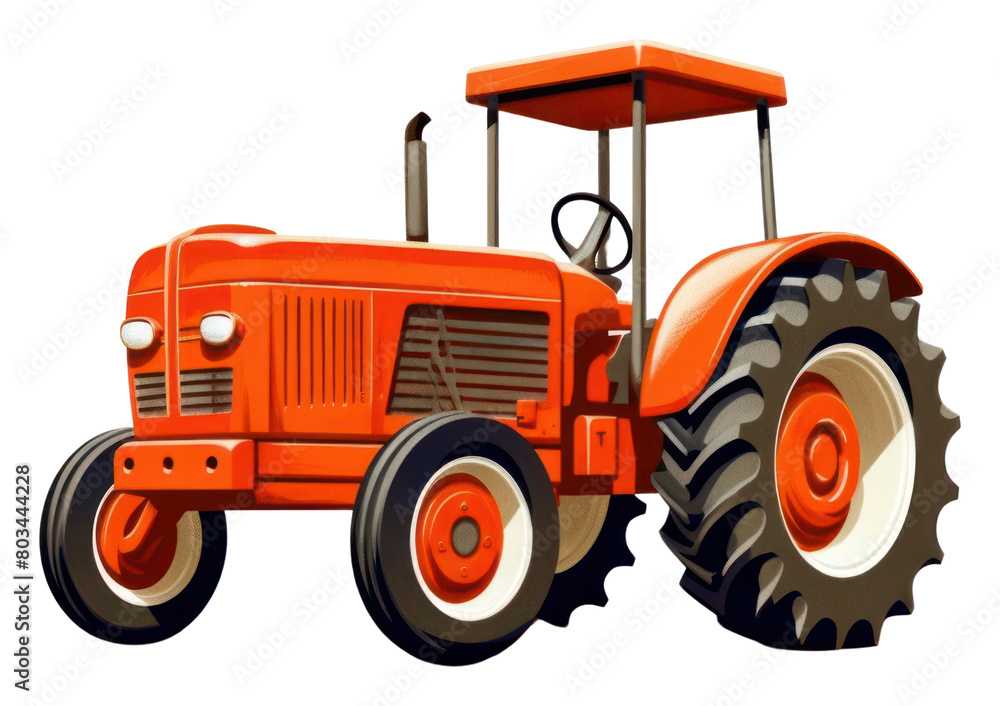 Fototapeta premium PNG Tractor transportation bulldozer vehicle.