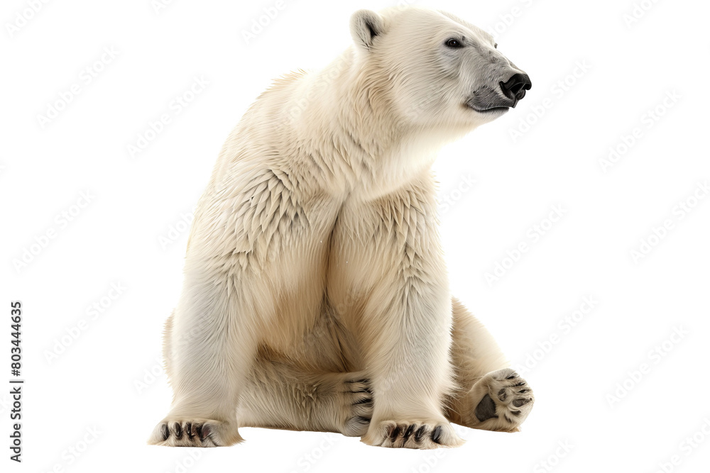 Fototapeta premium Polar Bear Isolated on Transparent Background