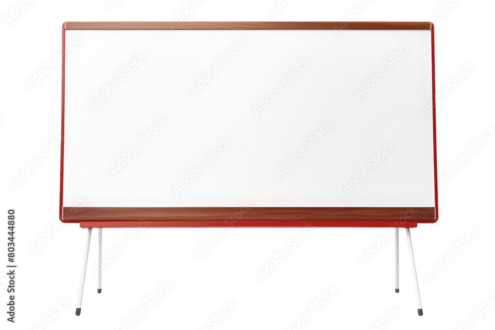 Fototapeta premium Wood Framed Whiteboard on Minimalist Stand