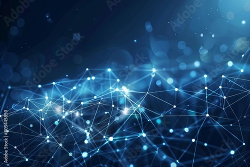 abstract futuristic network on dark blue background digital technology concept illustration