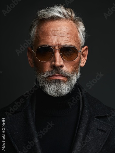 Man With Grey Hair and Sunglasses