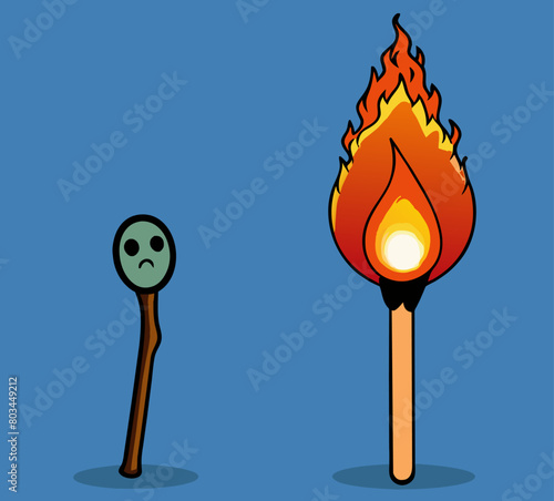 Igniting Hope: The Burning Match and the Extinguished Comrades
