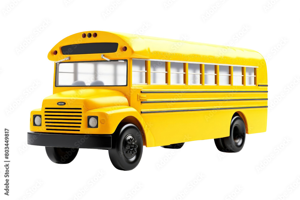 A yellow school bus with a white stripe, white background, transparent background A yellow school bus with a white stripe, white background, transparent background