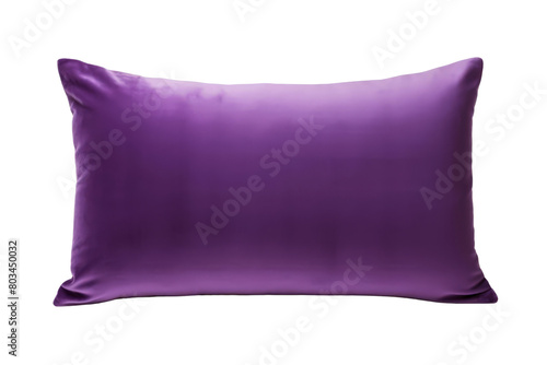 A purple pillow with a white background, transparent background