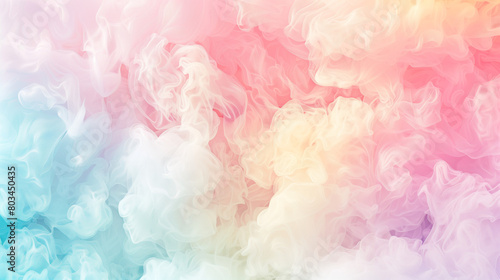 Colorful cotton candy in soft pastel color background  romantic pastel texture background.