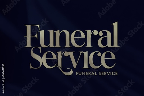 A black and gold logo for funeral service, AI photo